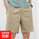 短褲男款夏季薄款純棉中褲大碼寬松休閑深藍潮流5分外穿五分褲子 512卡其 【純棉舒適】 2XL 【130-150斤左右】