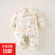 嬰兒衣服秋冬季150g夾棉連體衣嬰幼兒寶寶冬裝保暖外出服加厚棉衣 150g純棉連體無(wú)骨棉服—蘑菇兔子 90cm 23-26斤