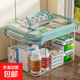 京東物流 手提多層小藥箱家庭收納盒醫藥箱家用大容量收納箱 薄荷綠 小號【帶隔層】