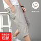 休閑七分短褲男2025新款夏季薄款外穿純棉寬松潮流百搭7分褲子男 卡其色 2XL