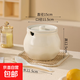 豬油罐家用陶瓷罐帶蓋耐高溫辣椒罐子廚房專(zhuān)用油潑辣子葷油罐 奶白色-石紋大號豬油罐【1350ml】 帶蓋送勺子