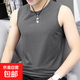 【純棉背心】四季男士無(wú)袖純色背心T恤運動(dòng)透氣坎肩汗衫純棉無(wú)袖 圓領(lǐng)炭灰 3XL 【推薦140-160斤】