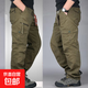新款夏季戶(hù)外休閑褲男工裝褲多口袋長(cháng)褲寬松戰術(shù)褲登山旅游td 七口袋軍黃色 2XL