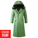 長(cháng)款迷彩大衣男冬季加絨加厚棉大衣冷庫防寒服戶(hù)外防風(fēng)保暖軍大衣 綠色加絨防水棉大衣帶帽子 均碼 建議130-200斤