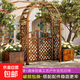 防腐木拱門(mén)爬藤花架室外葡萄架戶(hù)外庭院裝飾花園柵欄圍欄網(wǎng)格木門(mén) 單拱門(mén)布倫諾棕