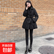 冬季女裝2026新款棉服女中長(cháng)款百搭收腰顯瘦棉衣西裝領(lǐng)外套棉襖潮 黑色 (高端洋氣) M  建議體重80-105斤