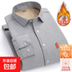 冬季保暖襯衫男士純棉牛津紡加絨加厚襯衣中青年100%全棉長(cháng)袖上衣 BN-07 42 建議145-160斤