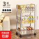 透明亞克力小推車(chē)置物架床頭零食化妝品收納移動(dòng)多層架子加高加大 【超透-亞克力】不銹鋼支架3層