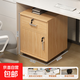 抽屜式收納柜家用桌下A4文件儲物柜辦公室桌邊柜五斗柜夾縫置物柜 移動(dòng)帶輪款【一抽】橡木色40*34*58cm