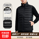 【新國標白鴨絨】羽絨馬甲男冬季保暖背心男士立領(lǐng)無(wú)袖休閑坎肩 黑色 3XL (建議155-170斤)