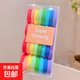 韓版兒童發(fā)圈可愛(ài)馬卡龍彩色毛巾皮筋高彈力皮套寶寶扎發(fā)不傷發(fā) 彩虹系毛巾圈32根 無(wú)規格