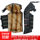 摩托車(chē)護膝保暖冬季騎車(chē)戶(hù)外防風(fēng)防水防寒加厚電動(dòng)護膝護腿男 黑色 68cm 塑料掛鉤PU皮人造毛長(cháng)護