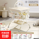尿布臺換尿布可移動(dòng)可折疊洗澡臺寶寶撫觸護理臺換尿布便攜 GT-8【玩具架款】奶芙色 全系標配四面圍欄-送撫觸禮包