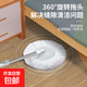 免手洗家用旋轉拖把桿拖把桶一拖凈墩布干濕兩用可伸縮 灰白色桶塑料籃+旋轉拖把+2布頭