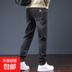 彈力修身牛仔褲男2026春秋季新款潮流小腳直筒休閑褲子男士長(cháng)褲子 黑灰色 29