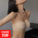 大胸無(wú)肩帶內衣女防下垂防滑顯小胸超薄款裹胸抹胸肉色隱形文胸罩 膚色 L 【36/80ABC】