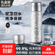 大卡（Big car）鈦杯純鈦保溫杯抑菌燜茶杯茶水分離養生純鈦水杯商務(wù)辦公鈦水杯 皓月銀【內外純鈦+茶隔】600ml