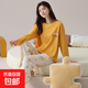 春秋款長(cháng)袖睡衣女套裝韓版2024年新款可愛(ài)卡通休閑家居服冬天 黃色水果-8724 M【80-100斤】