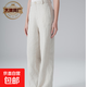 【JNBY制造商】女裝休閑褲夏季新款女裝褲亞麻 靚麗白 S