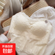 法式蕾絲性感吊帶背心美背抹胸式打底內衣女無(wú)鋼圈文胸內搭有胸墊 奶酪白 L