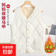 2025新款香風(fēng)馬甲修身保暖加絨秋冬棉服時(shí)尚馬甲柔軟親膚加絨馬甲 白色 4XL 【110斤-130斤】