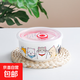 陶瓷泡面碗帶蓋家用保鮮碗創(chuàng  )意學(xué)生宿舍碗帶手柄日式湯碗微波爐碗 卡通貓5寸面碗（帶蓋）