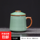 哥窯泡茶杯茶水分離辦公室水杯帶手柄陶瓷男女個(gè)人專(zhuān)用節日送禮 梅子青哥窯-辦公杯