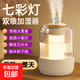 【智能升級數顯】2.2L大容量加濕器七彩氛圍燈香薰機靜音大容量納米細霧三檔可調臥室空調房補水 白色【智能數顯版】2.2L容量納米細霧+浪漫七彩燈