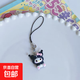 三麗鷗可愛(ài)手機掛繩耳機掛飾卡通包包掛件少女心鑰匙掛件玉桂狗庫洛米情侶吊墜透明細閃U盤(pán)掛件 全身手機掛繩庫洛米