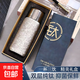 純鈦保溫杯燜茶杯茶水分離杯戶(hù)外便攜飲水杯大容量杯子純鈦杯禮物 銀色【內外純鈦+一鍵彈蓋+高端禮盒】