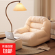 懶人沙發(fā)豆袋單人可睡覺(jué)可躺臥人類(lèi)狗窩陽(yáng)臺椅子客廳小沙發(fā)睡覺(jué)窩 米白腳踏【環(huán)保顆?！客笟鉄粜窘q