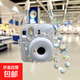 【mini12透明外殼】instax水晶殼拍立得硬殼相機保護殼殼子鏈條潮 藍白斜挎+藍色女娃+白狗貼紙+Mini12透明殼