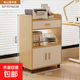 文件柜打印機架子置物架落地辦公室可移動(dòng)小柜子文件收納架展示柜 主圖款【雙門(mén)一抽一格】50*35*86CM嶼山原木色 自行組裝-送貨上門(mén)（偏遠地區除外）