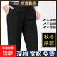 【高腰深檔】男士高檔秋冬厚款寬松垂順免燙商務(wù)中老年西褲休閑褲 深藏藍色 厚款 大版西褲厚 33 二尺六 130-140斤