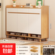 入戶(hù)實(shí)木鞋柜家用門(mén)口儲物柜新款2025室內走廊收納柜一體靠墻鞋架 【底部加格收納款】三門(mén)三抽嶼山雪松木120*32*100cm