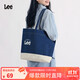 Lee帆布包新款牛仔通勤休閑手提包百搭大容量時(shí)尚單肩托特包ins風(fēng)