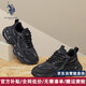 U.S. POLO ASSN.保羅男鞋秋季新款老爹鞋男皮面透氣厚底休閑鞋跑步運動(dòng)鞋子男