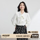 伯德小姐白色襯衫女雪紡蝴蝶結飄帶職業(yè)穿搭正裝內搭上衣面試襯衣