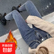 加絨高腰牛仔褲彈力秋冬季新款鉛筆小腳修身緊身顯瘦長(cháng)褲牛仔褲 000藍灰色加絨 28