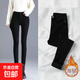 加絨高腰牛仔褲彈力秋冬季新款鉛筆小腳修身緊身顯瘦長(cháng)褲牛仔褲 000黑色加絨 29