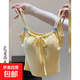 帶胸墊小吊帶背心女夏秋2026新款黃色外穿多巴胺短款內搭無(wú)袖上衣 黃色 M