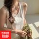 【棉感】夏季新款內搭寬松休閑上衣服百搭雪紡打底衫吊帶背心女 K26-白色 L 建議115-125斤