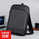 超薄雙肩電腦包輕薄背包15英寸商務(wù)出行出差旅游男士防水大容量 黑色-超薄可擴容