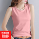 【92棉】打底背心女內搭2026新款春季寬肩坎袖無(wú)袖上衣外穿吊帶 K11-粉色 XL 建議110-125斤