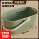 【品質(zhì)優(yōu)選】家用拖把桶擠水加大加厚塑料桶平板膠棉拖把清洗桶 橄欖綠