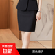 職業(yè)裝女套裝時(shí)尚短袖酒店經(jīng)理教師工作服春夏季西裝氣質(zhì)正裝套裙 黑色半身裙 （?。?2XL (建議120-130斤)
