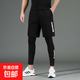 緊身褲男運動(dòng)打底褲子籃球壓縮速干衣瑜伽健身跑步短褲訓練春秋季 黑色 XL