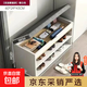 門(mén)口換鞋凳家用鞋架子小窄簡(jiǎn)易省空間神器收納穿鞋凳可坐防塵鞋柜 大容量翻蓋款】60cm暖白