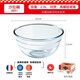 歐貴廚法國進(jìn)口耐熱高硼硅玻璃碗微波爐烤箱專(zhuān)用面盆烘焙透明和面碗兜 【2L無(wú)蓋】玻璃斗21CM
