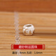 佳人飾界（JIANRENSHIJIE）s925銀磨砂連環(huán)轉(zhuǎn)運(yùn)銀珠子 diy流行首飾品配件串珠隔珠散珠手鏈 925銀磨砂轉(zhuǎn)運(yùn)圓珠4mm